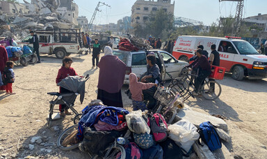 people try to bring their belongings with them as they are forced to flee northern Gaza