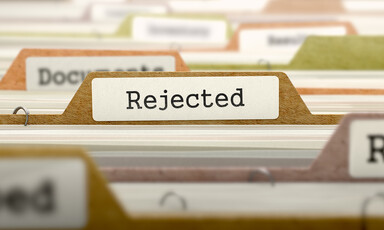 A file with rejected written on it