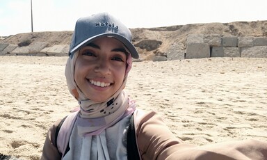 Selfie on Gaza's beach