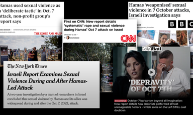 Montage of mainstream media headlines