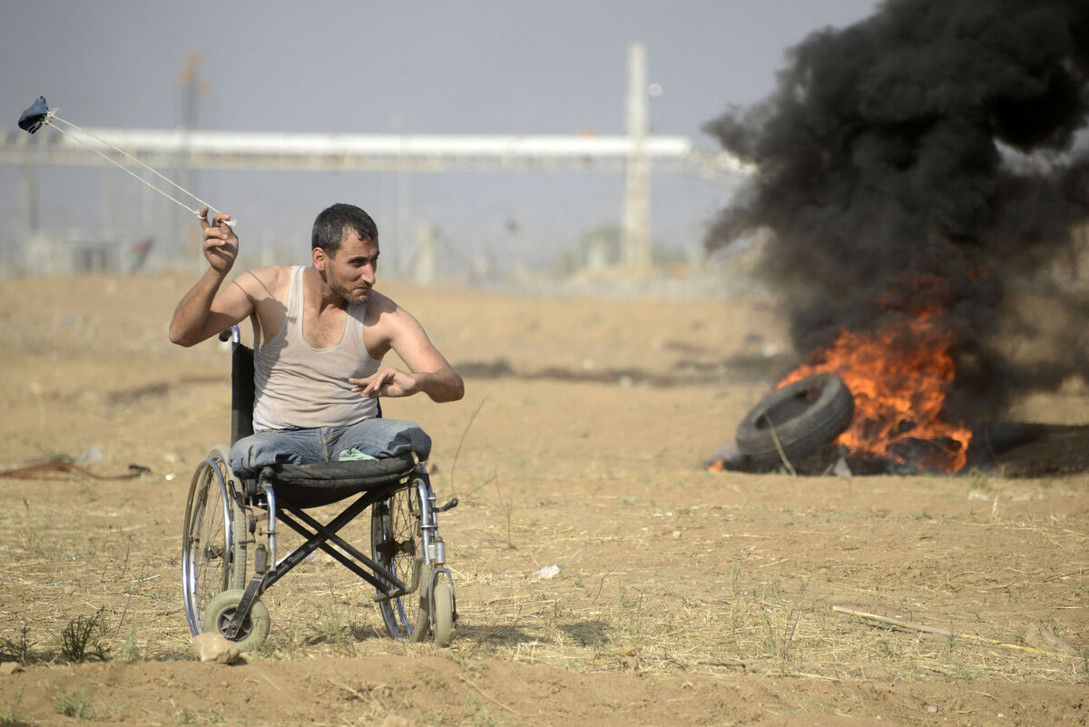 Protester in Gaza