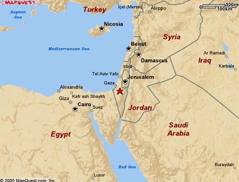 MapQuest Com Obscures Status Of Occupied Territories The Electronic   Mapquest Israel 483 