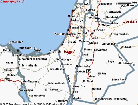 MapQuest Com Obscures Status Of Occupied Territories The Electronic   Mapquest Palestine 483 