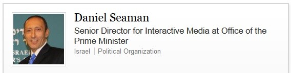 LinkedIn page of Israeli PR official Daniel Seaman