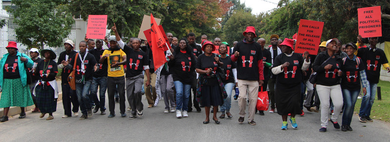 Activists march on the Johannesbourg offices of the Bill and Melinda Gates Foundation
