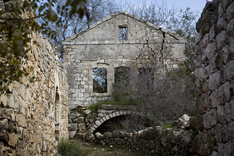 Photo shows stone ruins