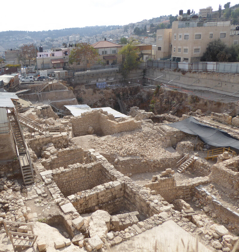 View of excavation site