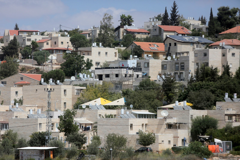 Houses inside the Israeli settlement of Beit El, near Ramallah, in the occupied West Bank.