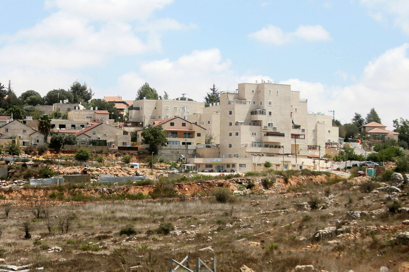 Apartments inside an Israeli settlement near the West Bank city of Ramallah.