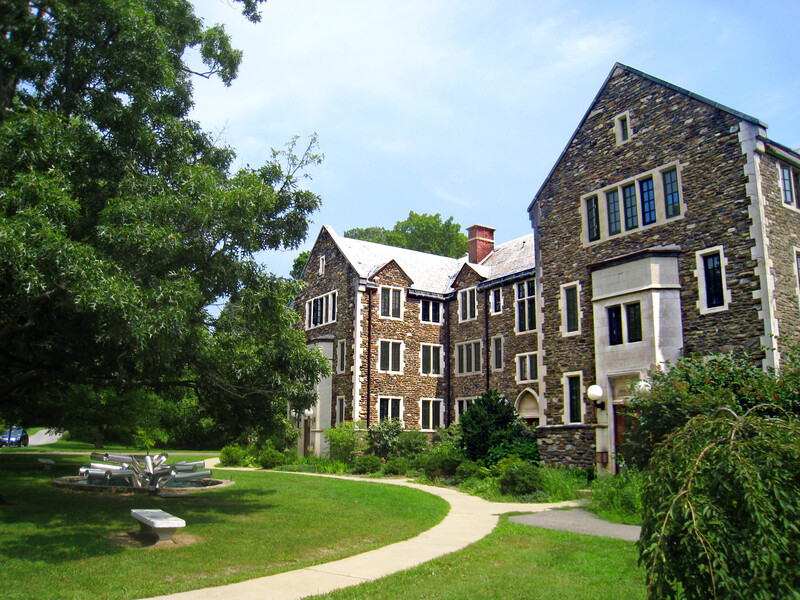 A path leads to a university building