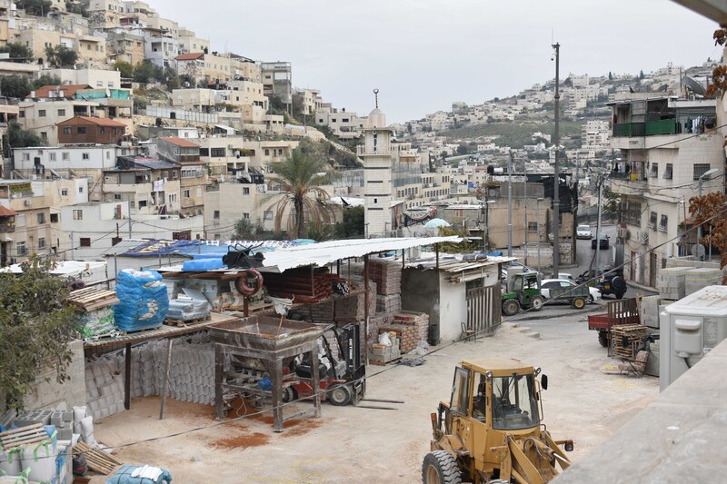 A general view over the East Jerusalem neighborhood of Batan al-HAwa