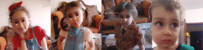 A collage of four children, from eldest to youngest