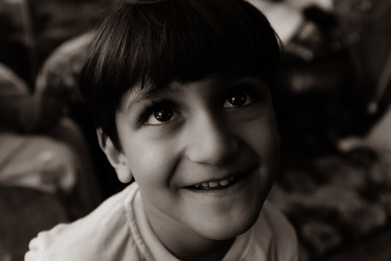 Close-up of a boy's face