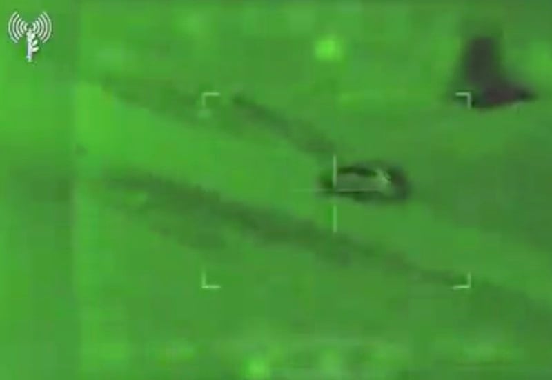 Israeli gun torrent footage shows a car in the crosshairs