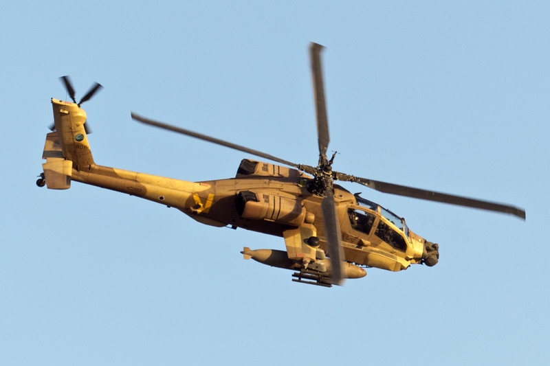 An Israeli attack helicopter 