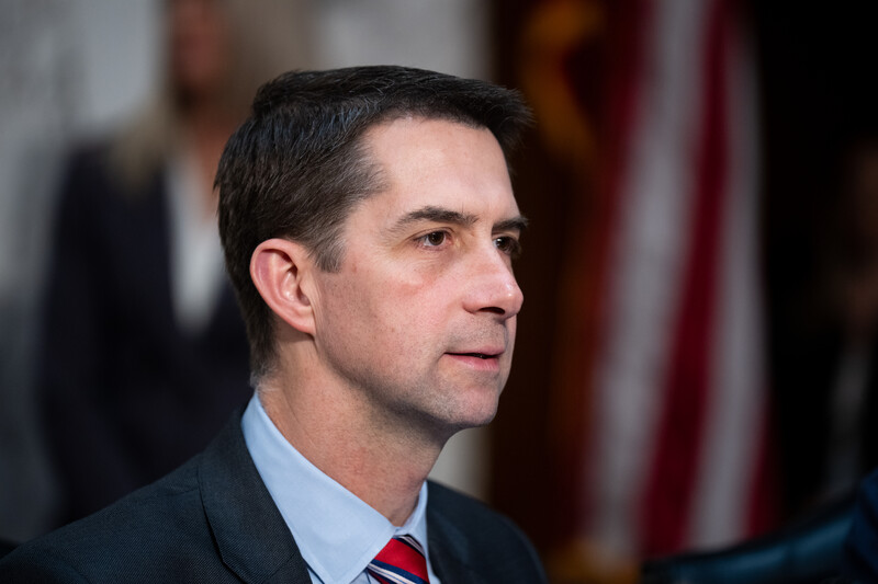 US Senator Tom Cotton in the Hart Senate Office Building