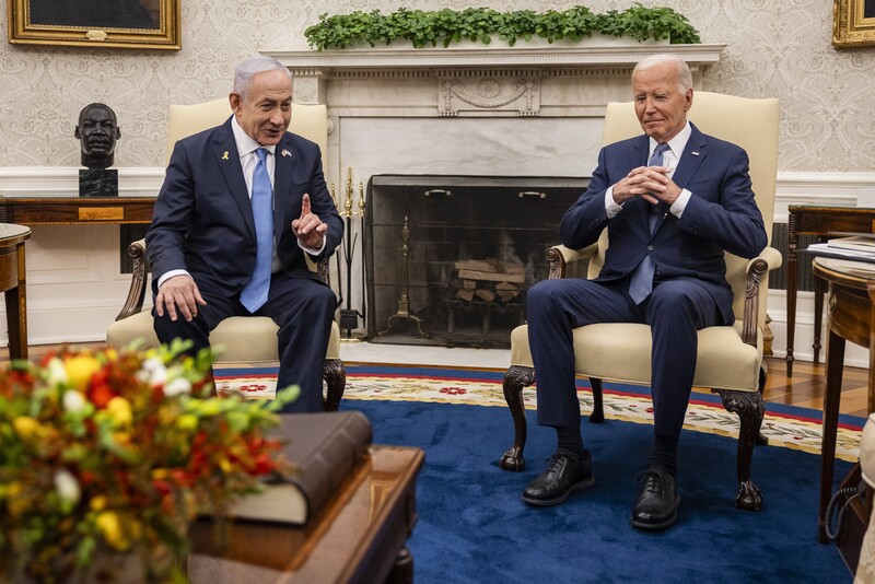 Netanyahu and Biden at the White House