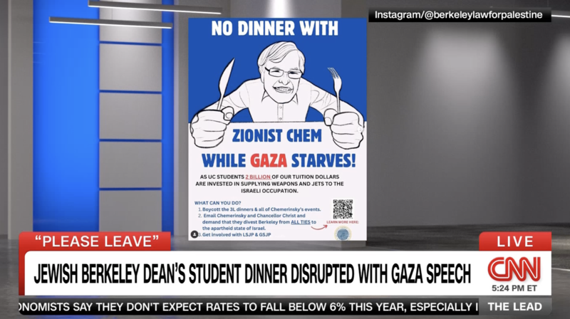 Screenshot of CNN showing poster