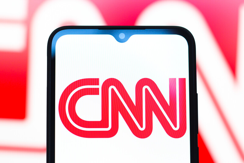 CNN logo displayed on a smartphone
