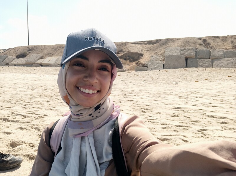 Selfie on Gaza's beach