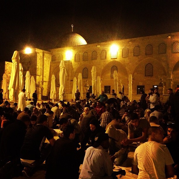 Eating sohor meal at #aqsa #ramadan #jerusalem #palestine on Instagram