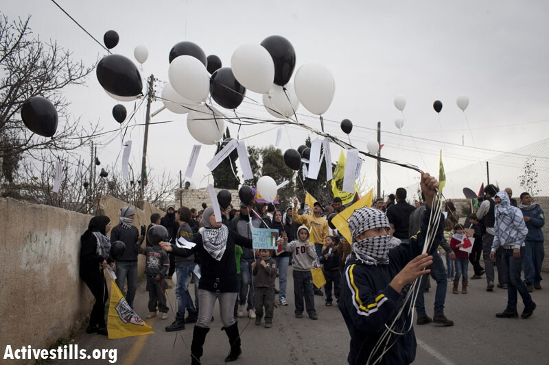 Demonstration against the occupation, Nabi Saleh, West Bank. 30.12.2011