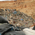 Piles of Israel trash in a dump site in Qusin village, west of Nablus in the West Bank, 4 February 2014. 