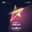 A logo with the words "Dare to Dream" and "Eurovision"