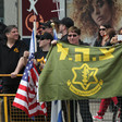 People holding a banner
