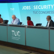 Four people sit on a TUC panel