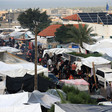 Tents for displaced Palestinians in Khan Younis