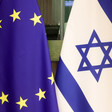Flags of the European Union and Israel 