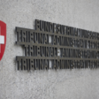 Name of the Swiss Federal Court on its front wall in three languages