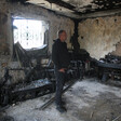 Man standards in burned out room