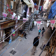 Scene of alley in Shatila refugee camp