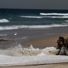 Sewage flows from a pipe into the Mediterranean from the Gaza Strip 