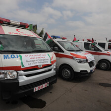 Ambulances parked up