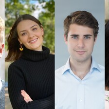 A collage shows profile photos of four people