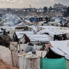 A view of makeshift tents in Gaza 