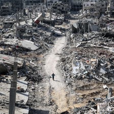 A scene of devastation in Gaza City 