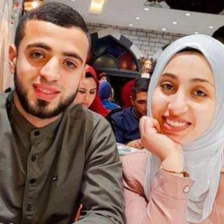 Brother and sister Abdul Rahman and Malak Mansor sit beside each other in a cafe