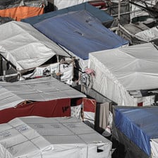 Rows of tents in Gaza 