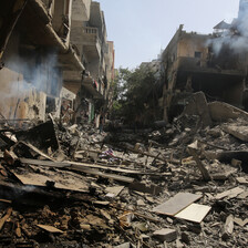 A scene of huge destruction in central Gaza 