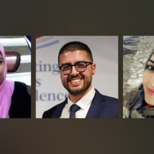 Three separate, professional headshots of three doctors