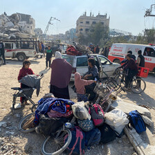 people try to bring their belongings with them as they are forced to flee northern Gaza