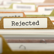 A file with rejected written on it