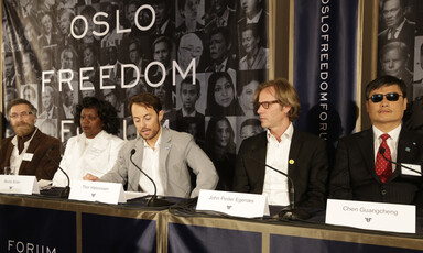 Panelists at Oslo Freedom Forum