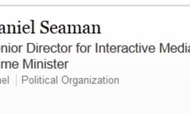 LinkedIn page of Israeli PR official Daniel Seaman