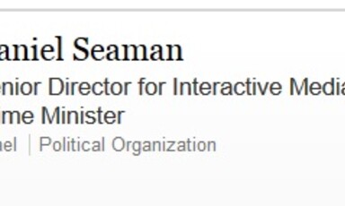 LinkedIn page of Israeli PR official Daniel Seaman