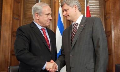 Benjamin Netanyahu and Stephen Harper.